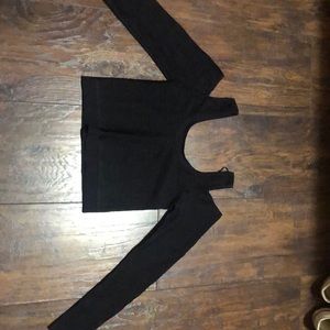 Bebe long sleeve crop top